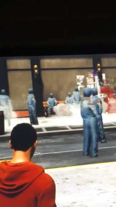 My game glitched and everyone was made out of jeans