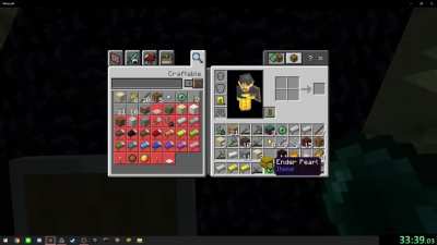 Throwing a pearl randomly and hitting a ender crystal.