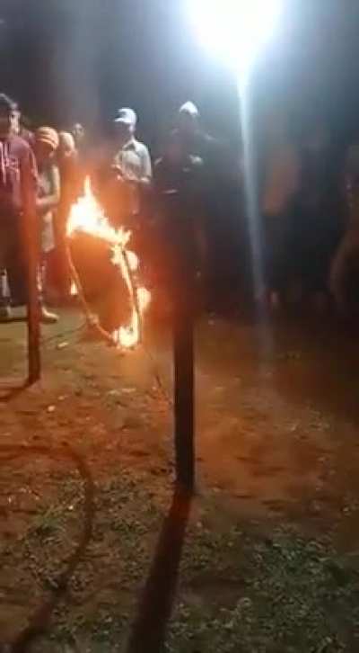 to jump through a hoo of fire