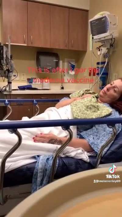 Woman who claims to have taken the Moderna Vaccine suffering from "spasms". Real or fake?