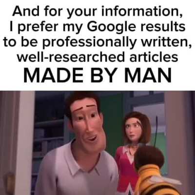 Fuck off with your &ldquo;Ai oVeRvIEw&rdquo; and let me read shit I can actually trust!