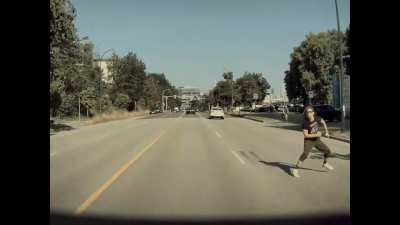 Tesla hate or just upset that he can&rsquo;t jaywalk in peace?