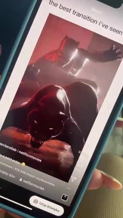 One of the best black panther transitions I've seen.