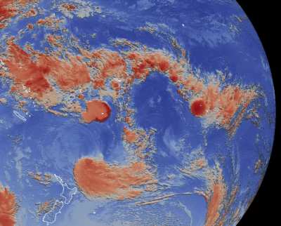 Tonga Eruption as seen in Infrared Satellite Data [OC]