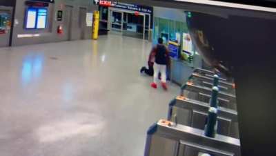 Man Brutally Attacks Female at Howard Beach Station