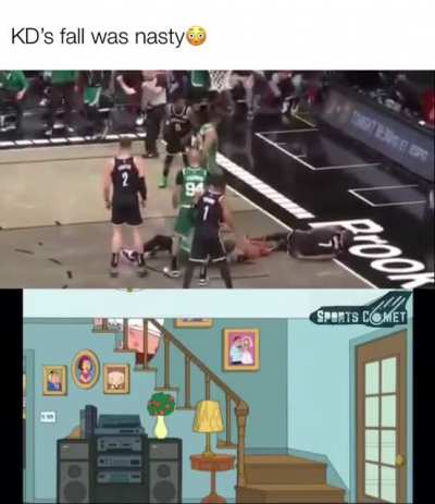 I&rsquo;m glad KD got up quick after that fall🙌