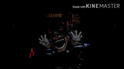 Wario runs out of power in FNaF 1 and dies