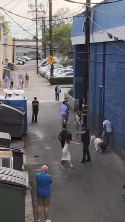 Intersexual drunk brawling