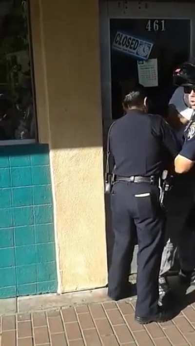 Dude gets arrested for riding his bike on the sidewalk