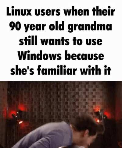 "hey I have [minor issue]" "just switch to Linux bro no one uses Windows anymore"