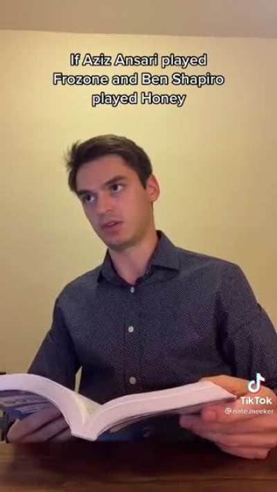 "If Aziz Ansari played Frozone and Ben Shapiro played Honey"