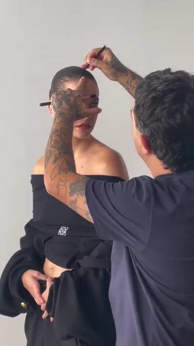 Another BTS of Barbara's photoshoot for Harper&rsquo;s Bazaar Brasil September issue