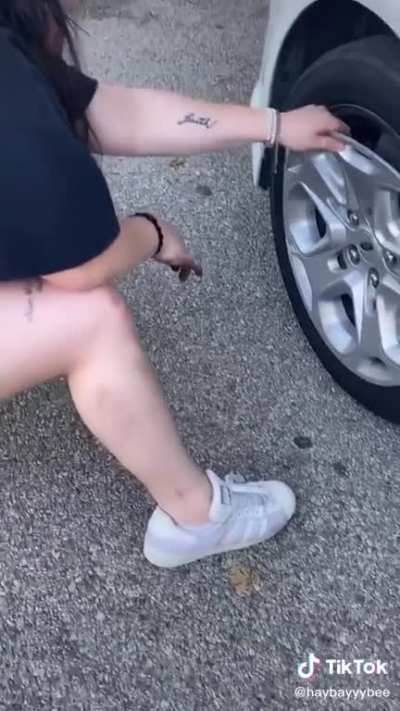 This gutter muppet is going to injure herself