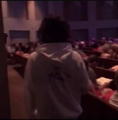 Smoking a blunt in the middle of a packed church for clout and attention but gets arrested instead 🤡