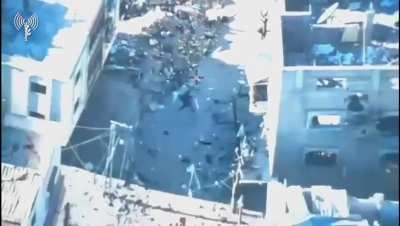 Hamas "militant" carrying an RPG eliminated by israeli drone