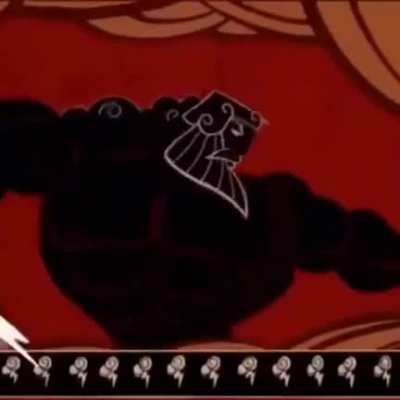 Zeus hurls his thunderbolt