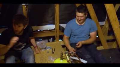 Linus installing AC