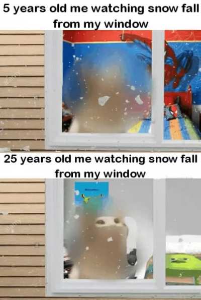 I'll never outgrow the excitement of looking out my window and seeing falling snow