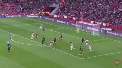 Posting an &Ouml;zil pass every day until Arsenal play a game. Day 78: v. Burnley, 2018.