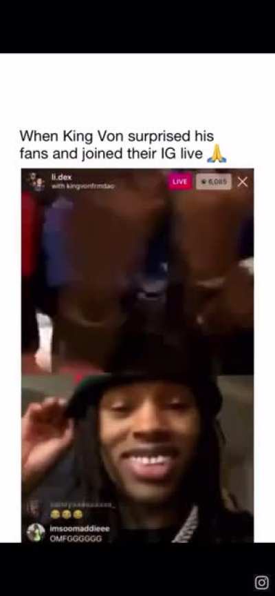 Von Joining Fans Live
