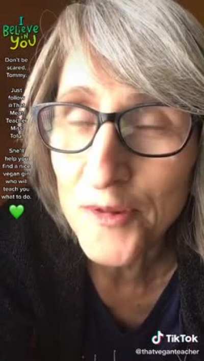 the vegan teacher duetted tommy&rsquo;s tiktok-