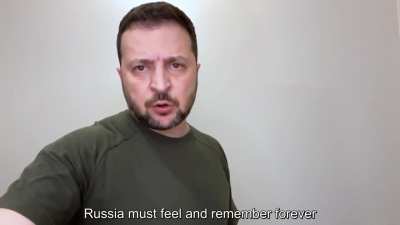 "Russia must feel and remember forever that the aggressor loses the most from aggression. I am grateful to everyone who brings Russia's accountability closer by all means &ndash; military, sanctions, legal, and political."- President Zelenskyy's address, 21st J