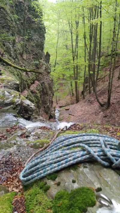 Valsan Waterfall Canyon in Romania