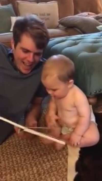 Baby Says "Mama" as First Word After Reading Book About Dad