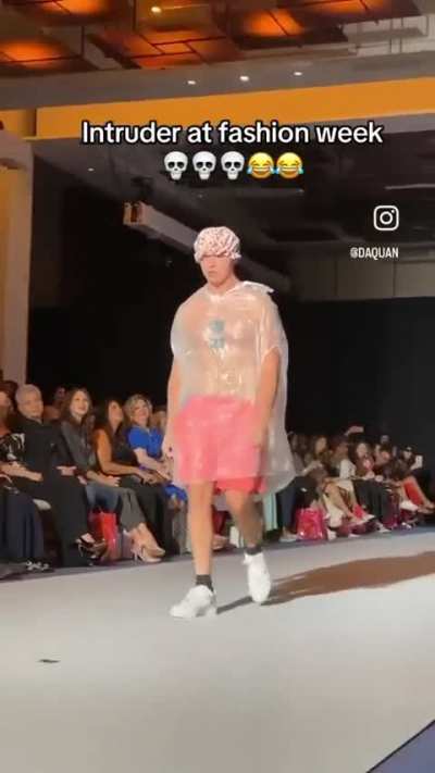 To pass a trash bag as latest Haute couture!