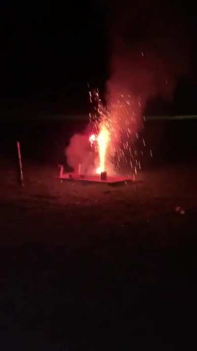 It lit another firework on fire