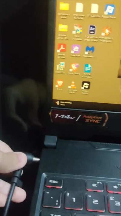 Black screen occurs whenever the charger was plugged or unplugged