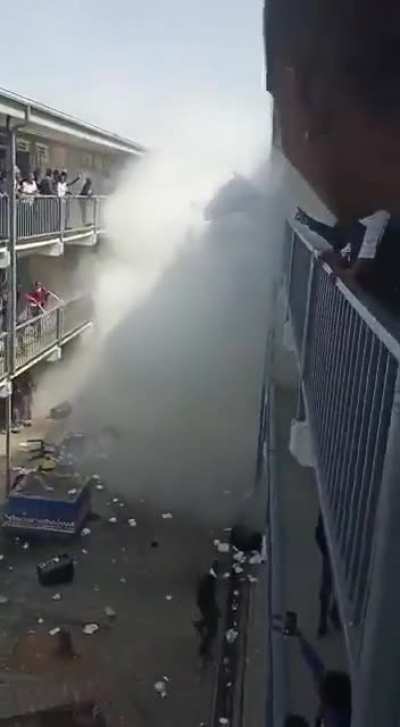 Teeny weeny tiny riot at Alexandra High School, South Africa.