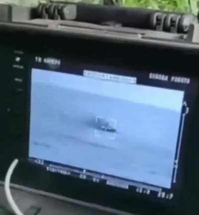 Ukrainian Stugna-P ATGM hits a Russian BMP with infantry riding on the back (Unknown date)