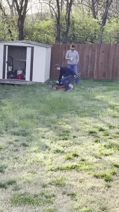 &ldquo;How many lawnmowers have you started?!&rdquo;