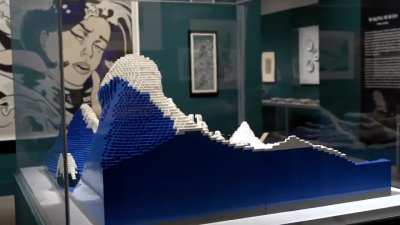 Katsushika Hokusai&rsquo;s "Great Wave off Kanagawa" made with LEGO on display at MFA