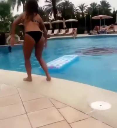 Windy day at the pool