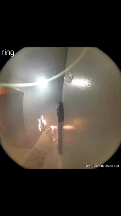 WCGW trying to put a fire out by putting it outside.