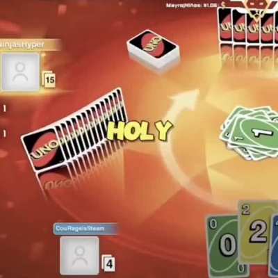 Uno player struggles to get a green card