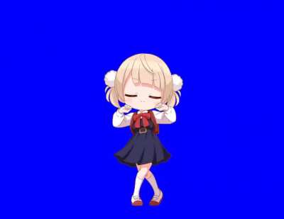 The animator(@utsugame) for Ui's Loli God Requiem just released the blue screen animated sequence on Twitter