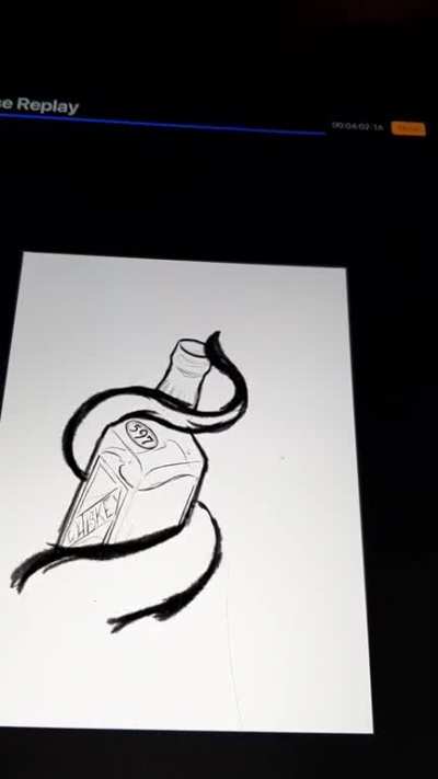 client asked for whiskey bottle, wax stamp with 597 on it, 2 specific fish and octopus tentacle