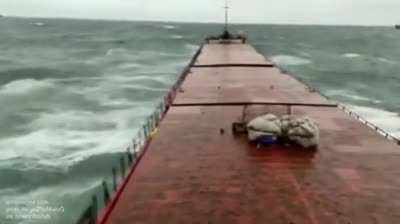 When a cargo ship snaps in half