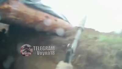 Archival footage of a shooting battle in the Bakhmut area from the POV of a Colombian volunteer fighting for Ukraine (no music)