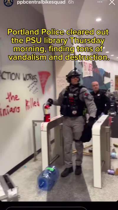 Pro-Hamas "protesters" destroy library at Portland State University. 22 arrested, only 4 were actual students.