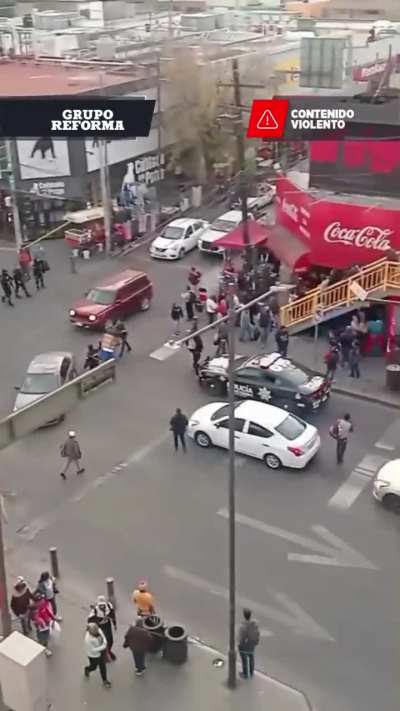 Balacera en el centro de Monterrey.