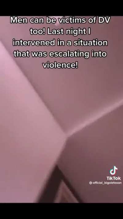 Guy in the middle of tik tok live stops domestic violence situation
