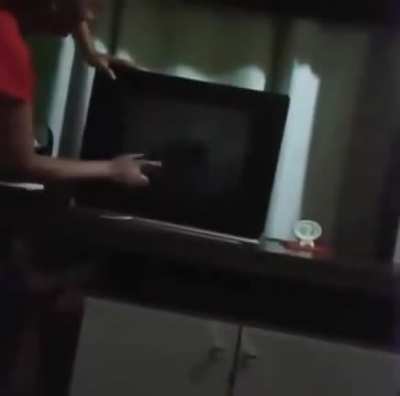 There boss, I fixed the TV