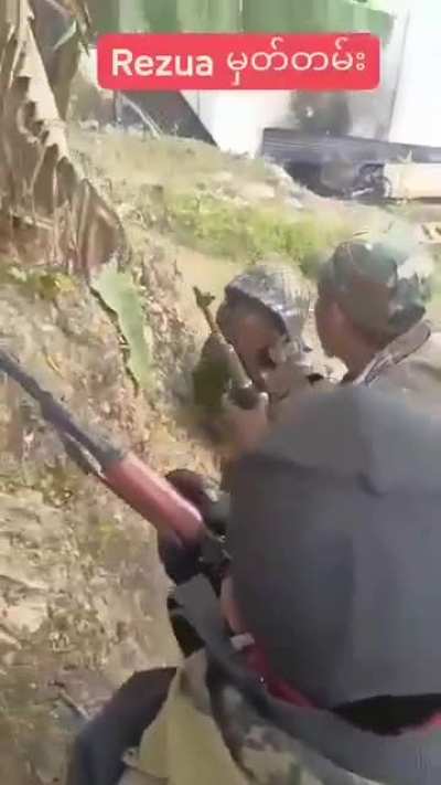 Myanmar Army soldier surrendering to Chin Forces during the battle of Rezua, Chin State (December 2023)