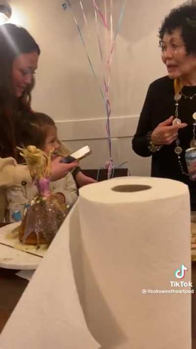 Birthday cake reveal