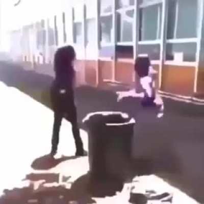 She got clobbered