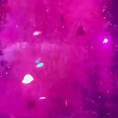 Adele disappearing into confetti at the end of her first Vegas show